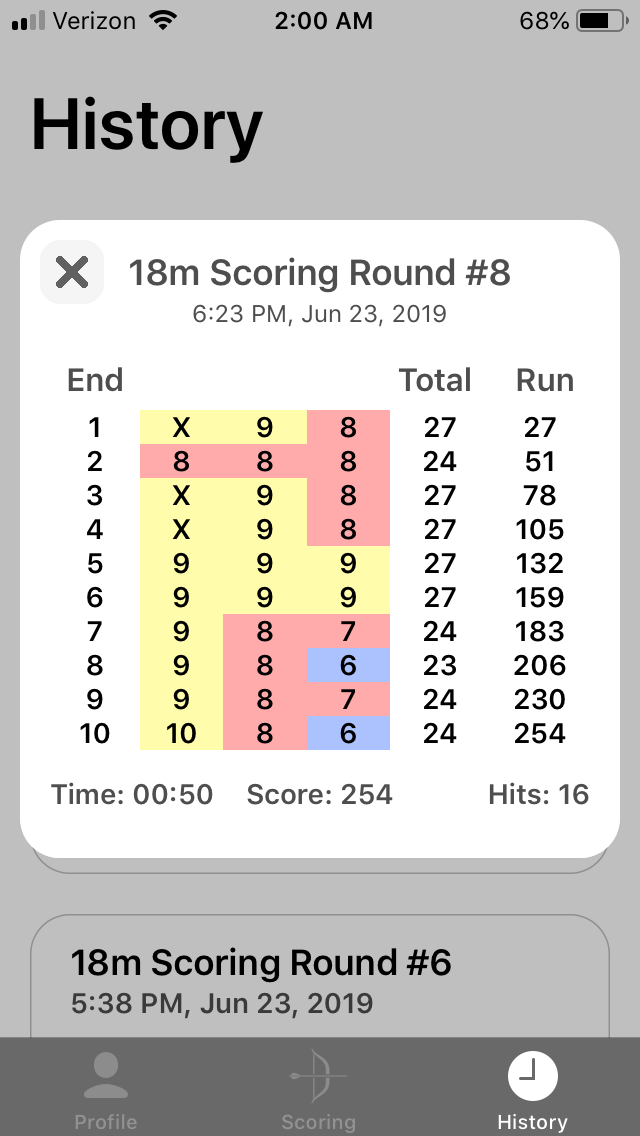 Rise - Archery Scoring Tracker