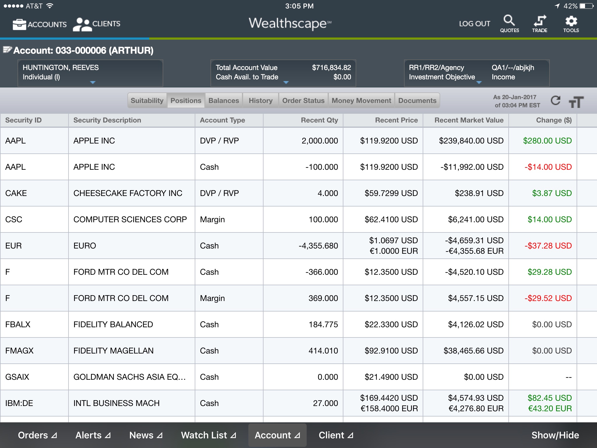 Wealthscape℠ screenshot 2