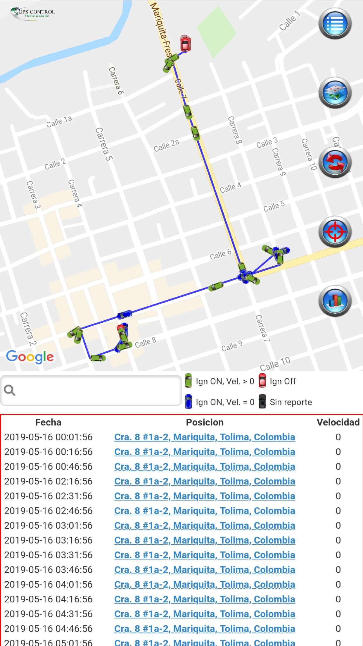 GPS Control app