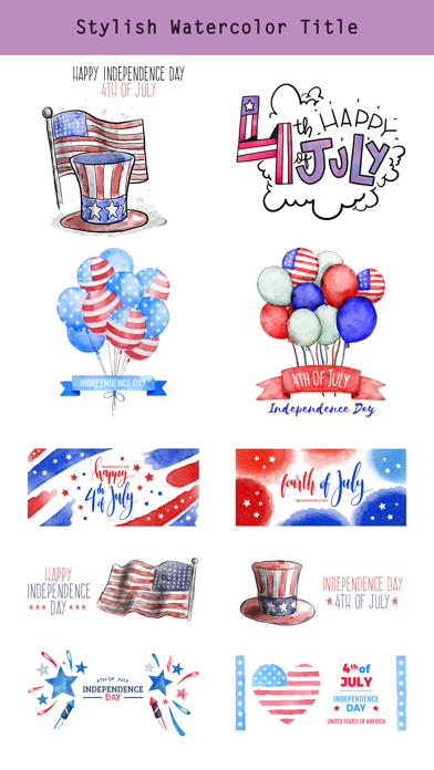 4th of July - Watercolor Pack Screenshot