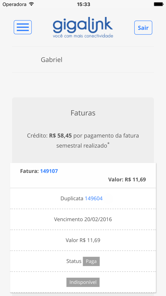 #5. Minha Gigalink (iOS) By: Gigalink