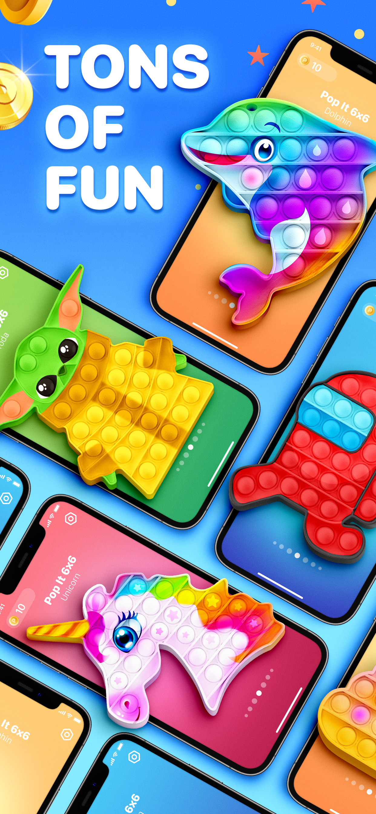 Pop it Game - Fidget Toys 3D