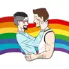 Between Gay Pride Stickers delete, cancel