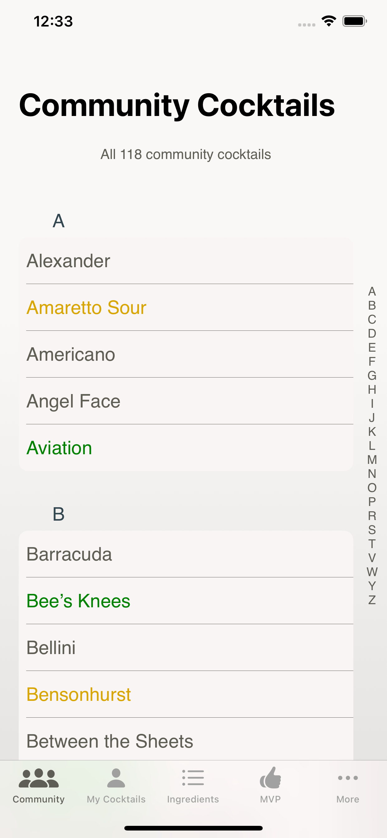 Craft, The Cocktail App