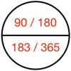 90/180, 183/365 icon