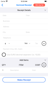 Make Receipt screenshot