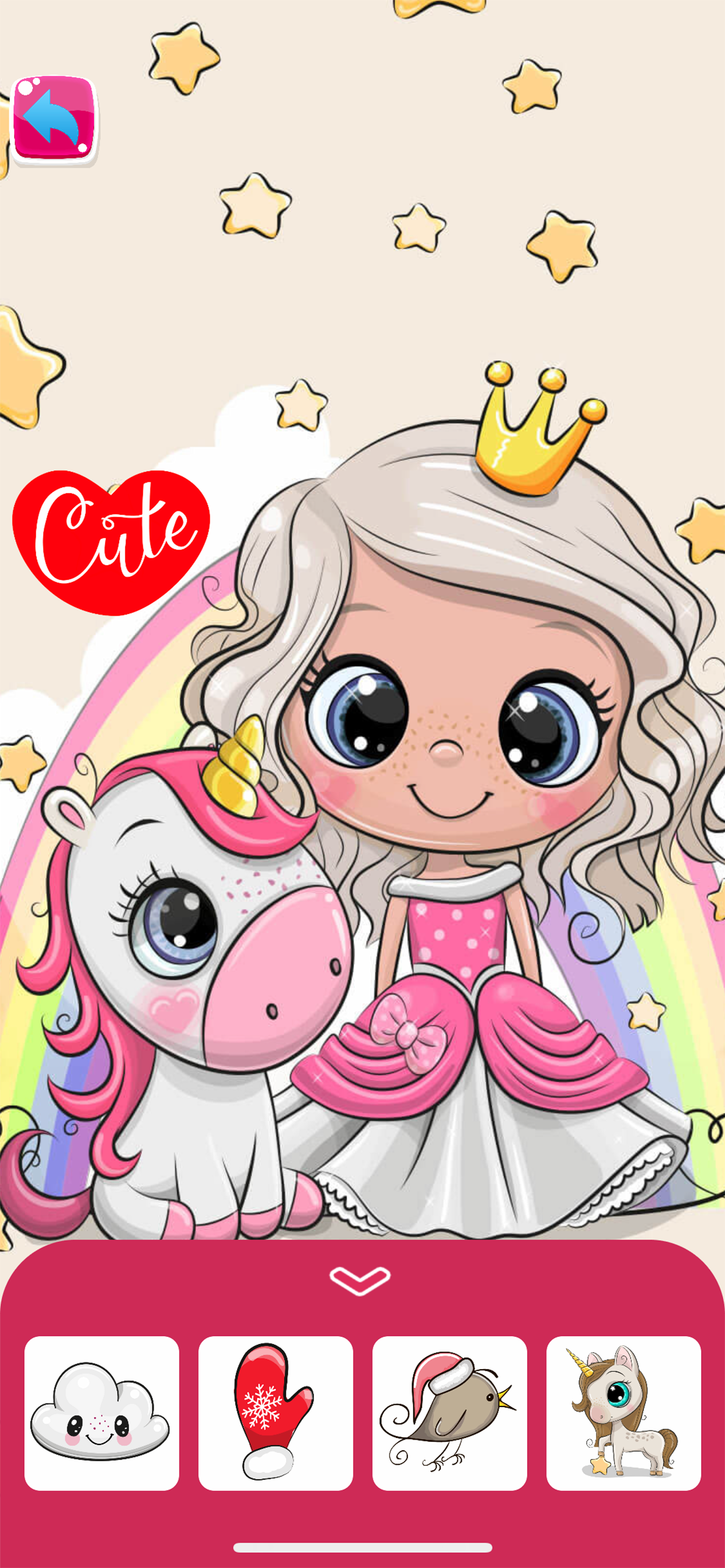 Cute Pink HD Wallpaper Maker screenshot 3