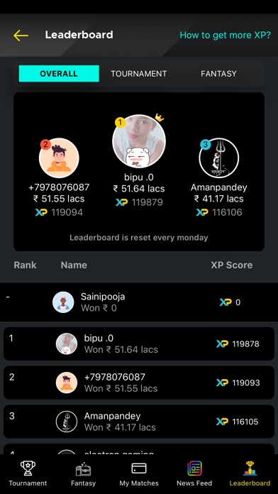 FanClash Esports Fantasy App Screenshot
