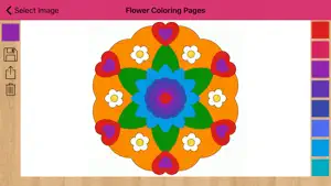 Flower Coloring Pages Mandala screenshot 2