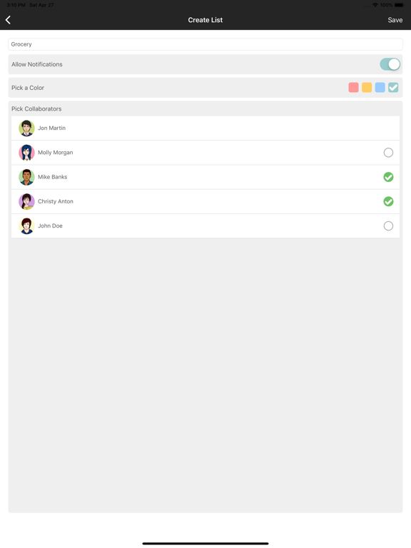 Listington: Simple To-Do Lists iPad screenshot 3 - Productivity app