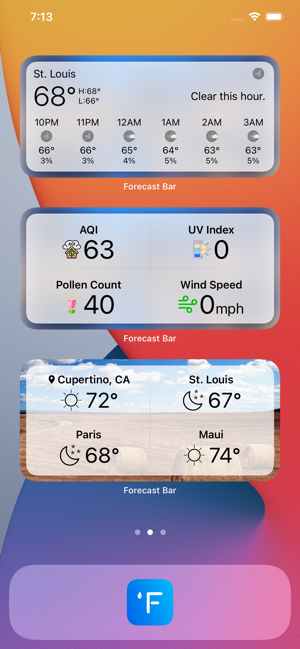 ‎Forecast Bar - Weather + Radar Screenshot