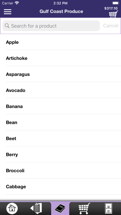Gulf Coast Produce Checkout Screenshot