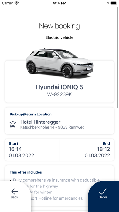 Hyundai Carsharing Screenshot