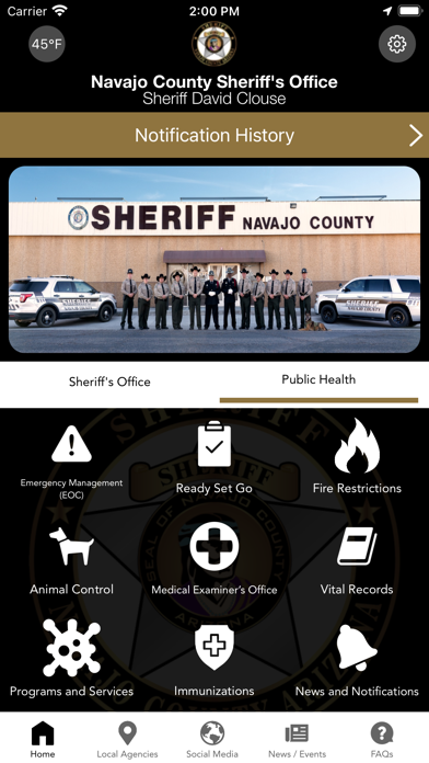 Navajo County Sheriff’s Office Screenshot