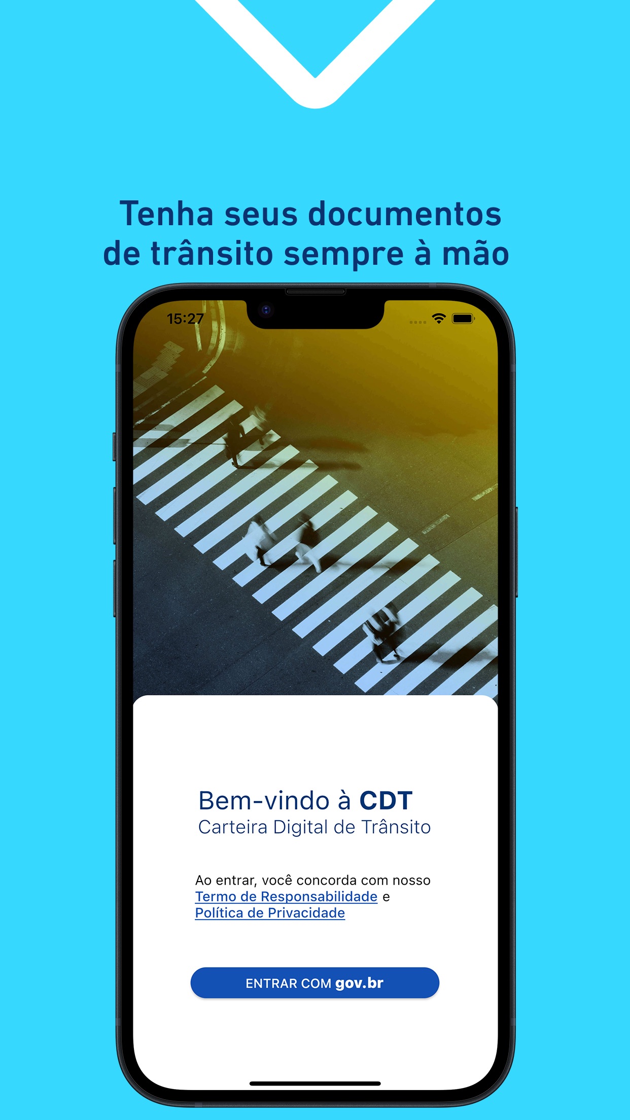 Screenshot do app Carteira Digital de Trânsito