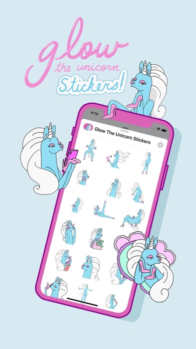 Glow The Unicorn Stickers Screenshot