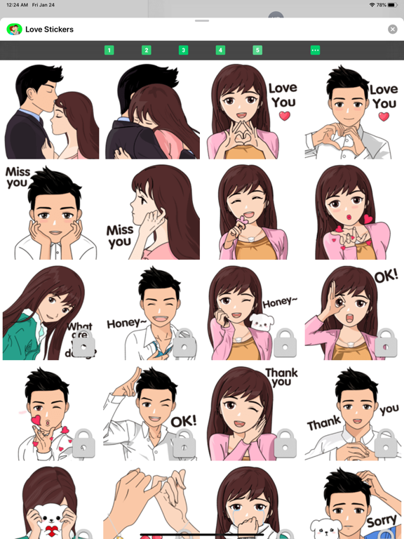 Love Stickers ⋆ iPad screenshot 5 - Stickers app