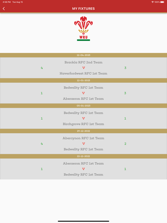 Screenshot #5 pour WRU Ref APP