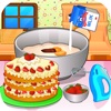 Cooking strawberry short cake icon