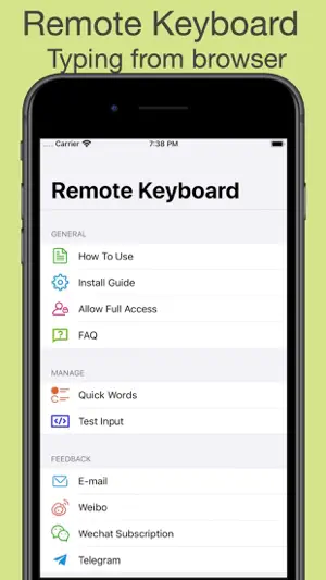 Remote Keyboard screenshot 1