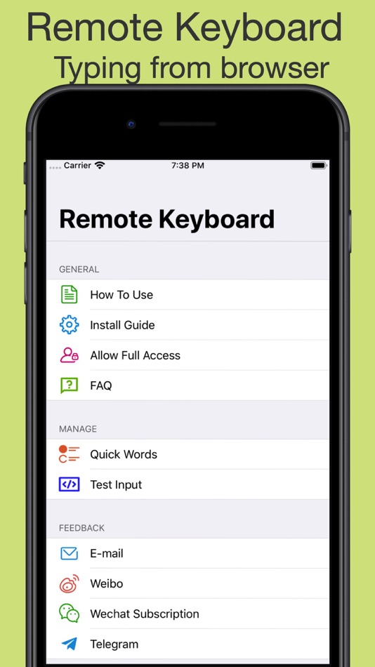 #1. Remote Keyboard (iOS) 게시자: 峰 朱