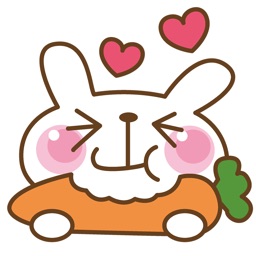 Autocollant Sourire Lapin