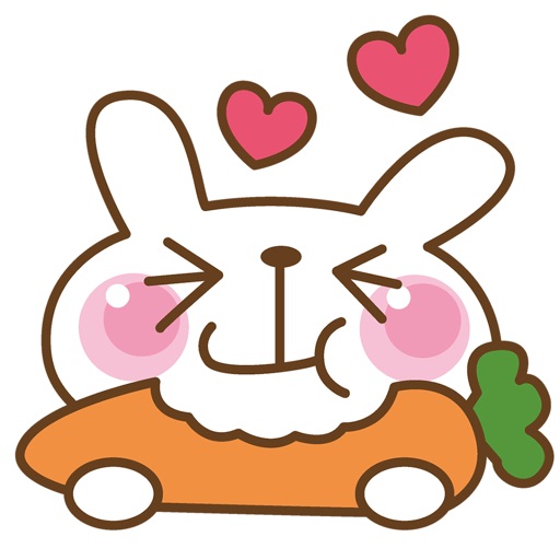 Smile rabbit sticker