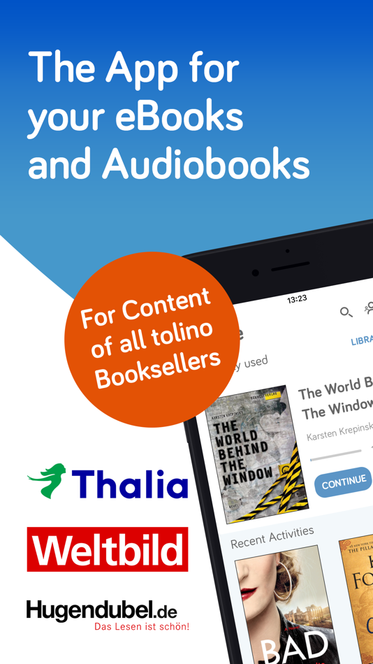 #1. tolino - eBooks & audiobooks (iOS) Av: Next Performance Germany GmbH