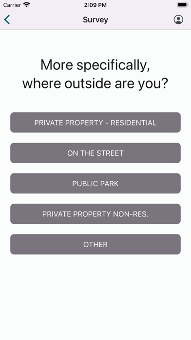 Safety Survey Screenshot