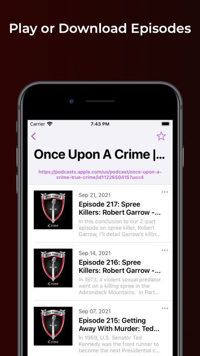 True Crime Podcast Screenshot