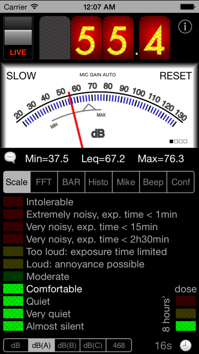 SPLnFFT Noise Meter screenshot1