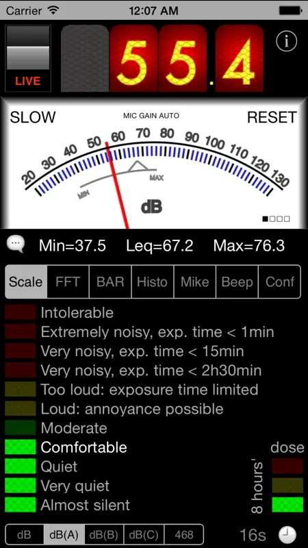 SPLnFFT Noise Meter screenshot 1 of 5
