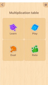 Multiplication table (Math) screenshot