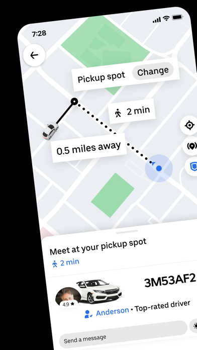 Screenshot 1 of Uber - Request a ride App