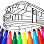 Trains coloring pages