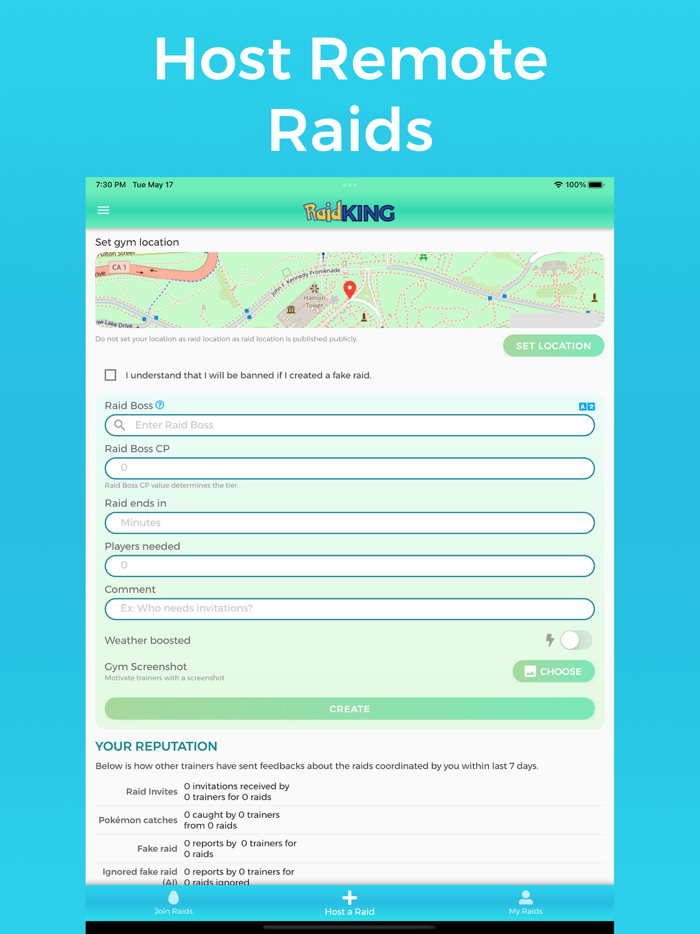 PoGO RAID - Join Remote Raids