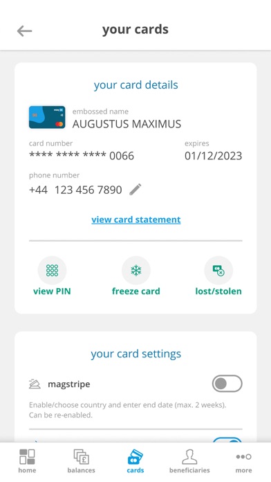 EasyFX Prepaid Card & Account Screenshot