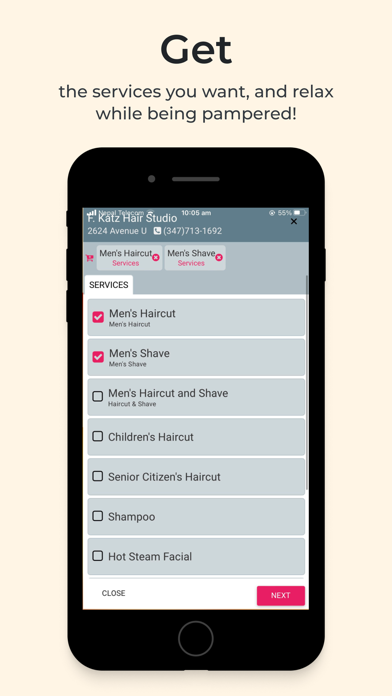 F Katz Hair Studio Screenshot