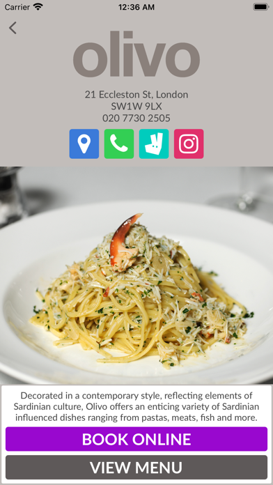 Olivo Restaurants Screenshot