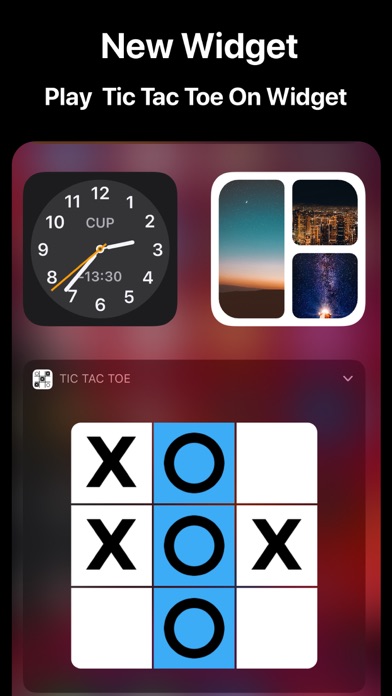 Tic Tac Toe 3-in-a-row widget Screenshot