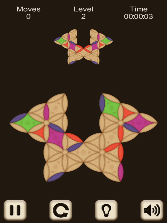 Hard Wood Puzzle. Triangle iPad screenshot