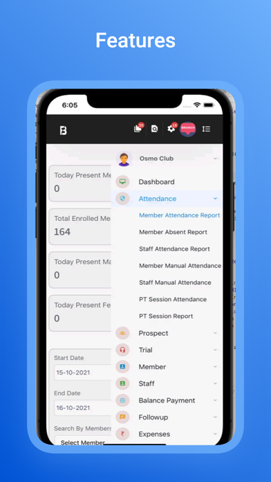 Fitness Board Admin Screenshot