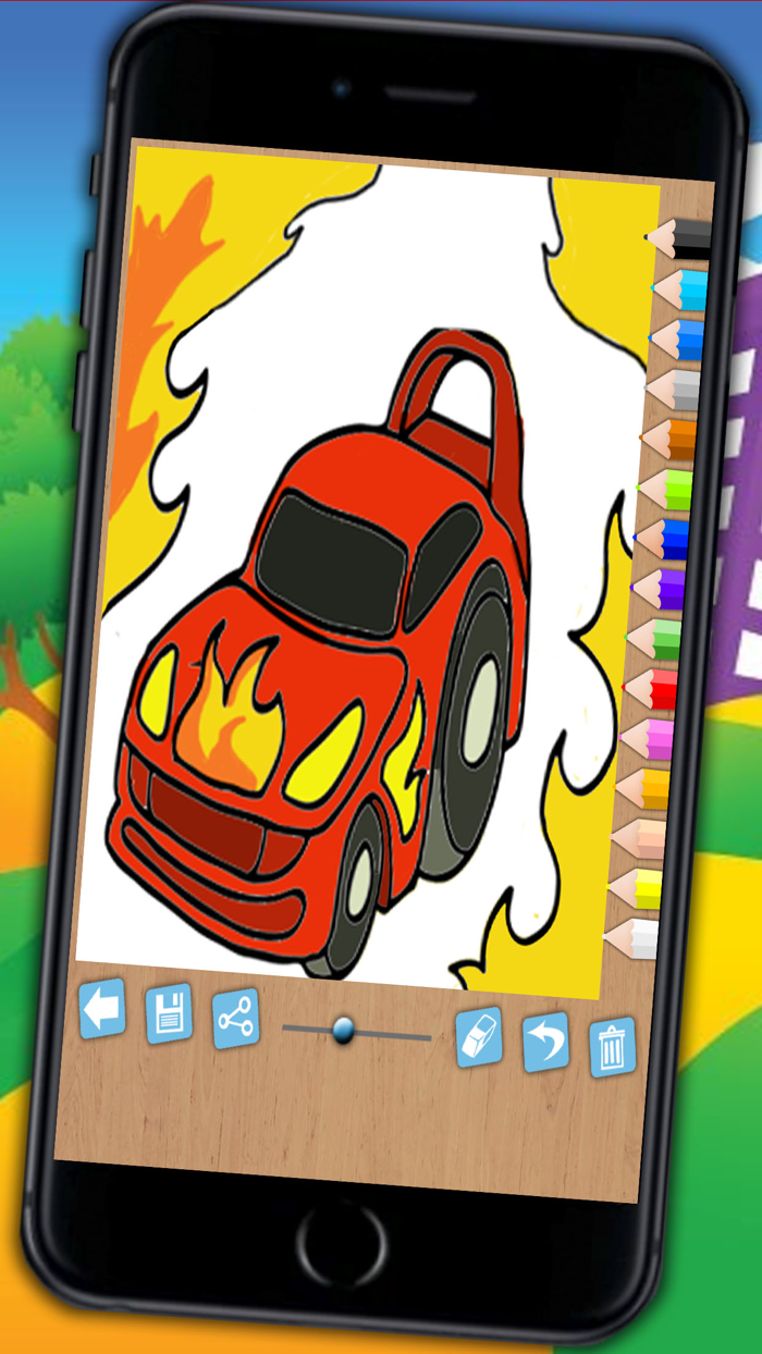 Magic Cars Coloring Book Game