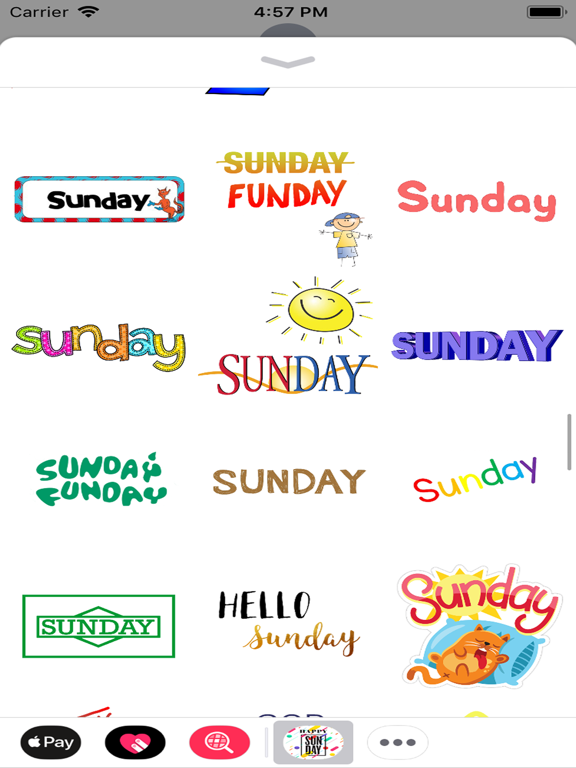 sunday stickers iPad screenshot 7 - Stickers app