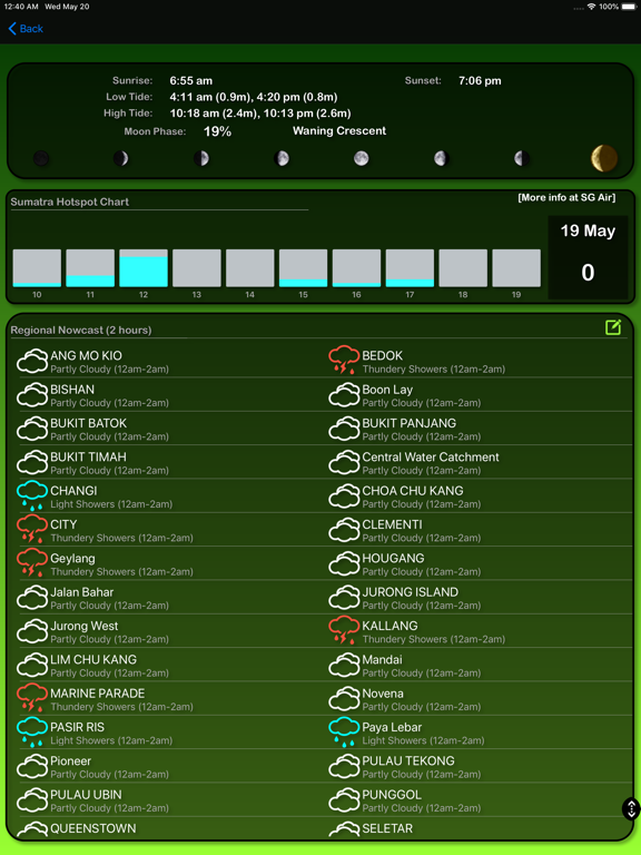 SG Weather iPad screenshot