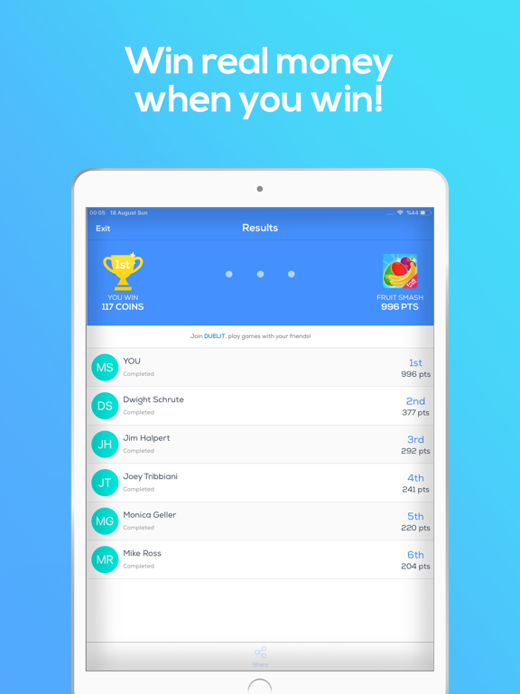 Duelit - Real Money eSports iPad screenshot 4 - Games app