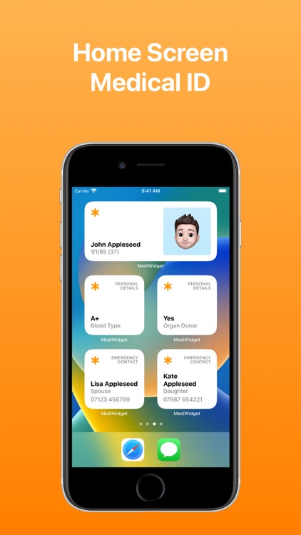 MediWidget: Medical ID Widgets