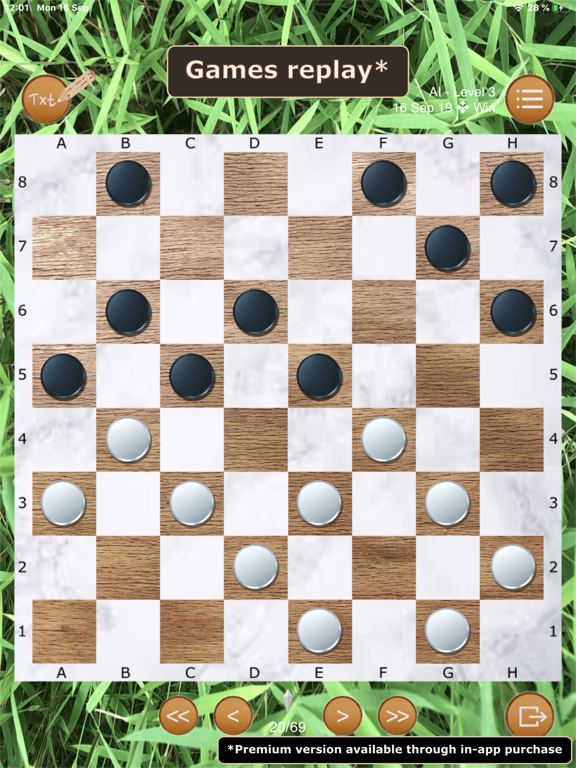 Checkers game iPad screenshot 8 - Games app