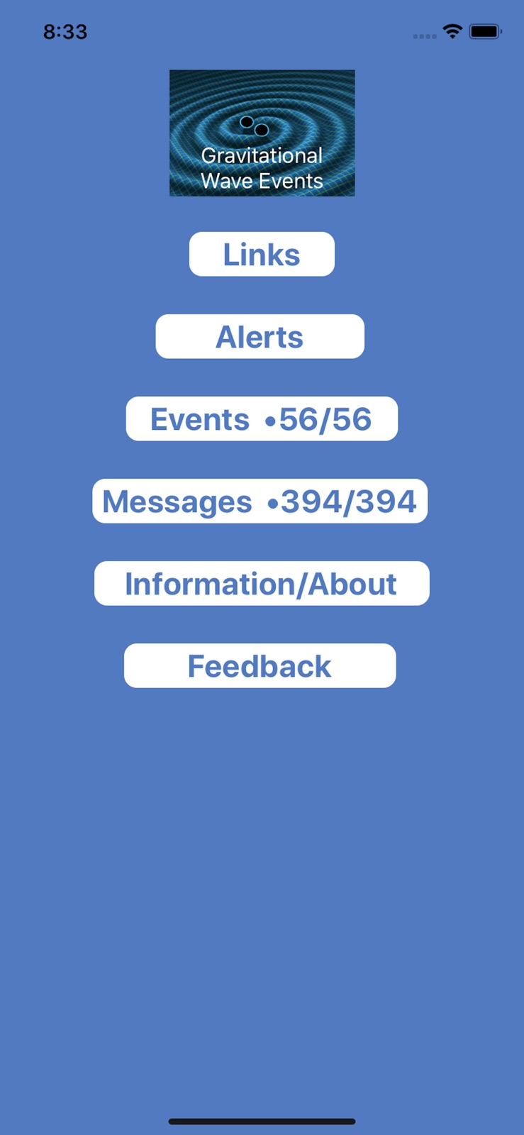 Gravitational Wave Events iphone screenshot 1