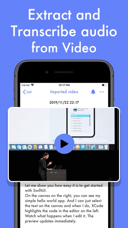 Texter - Recording, Transcript screenshot-4